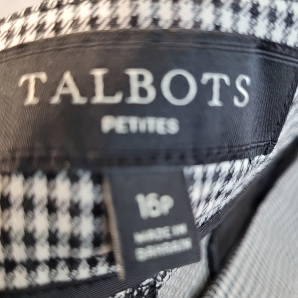 Talbots Dress Pants blk & white 16P - Picture 7 of 11